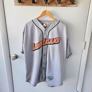 Men's XL Long Island grey baseball jersey